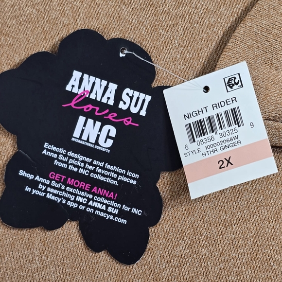 INC International Concepts Womens Plus Ruffled Sleeve Knit Sweater Size 2X - Picture 9 of 12